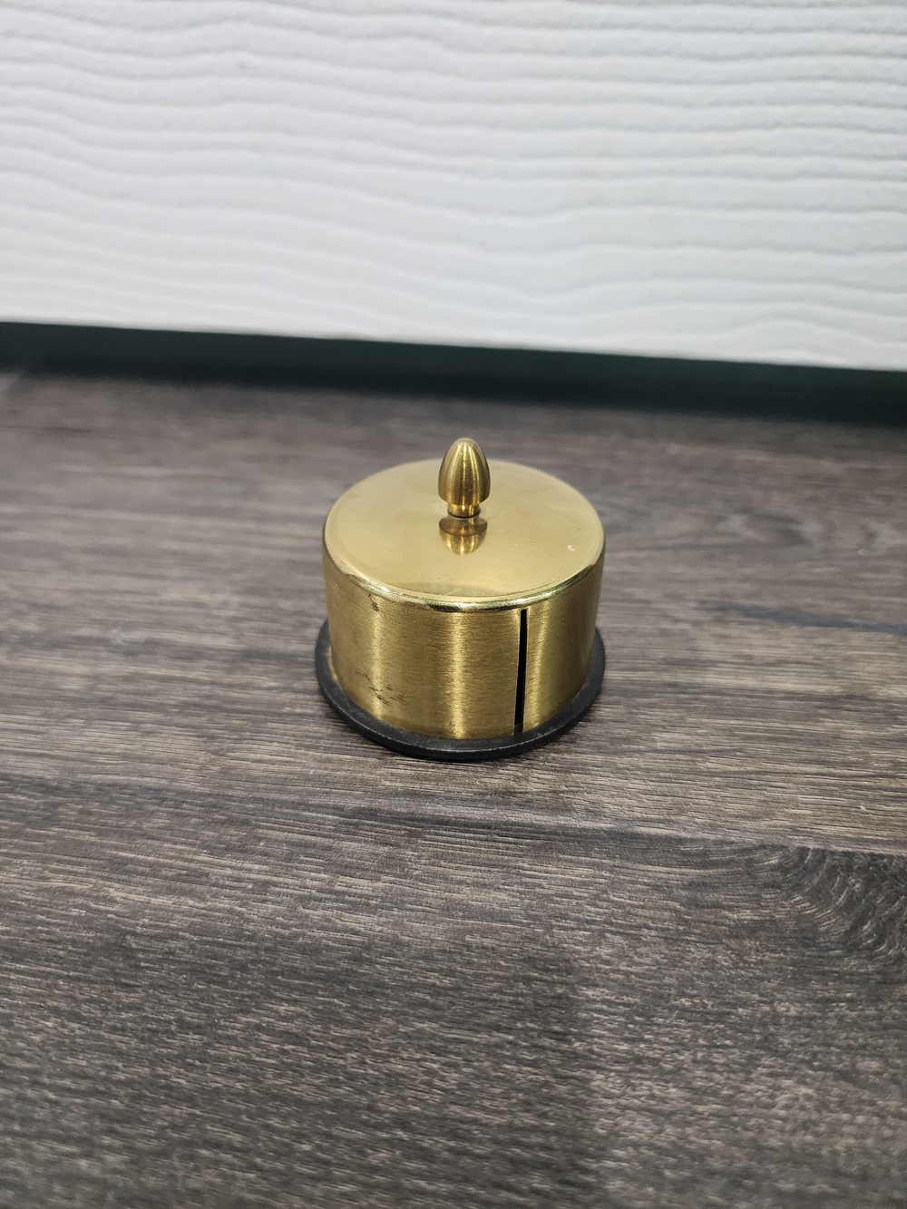 Vintage Brass Postage Stamp Roll Dispenser Holder ~ Roseland New Jersey, USA